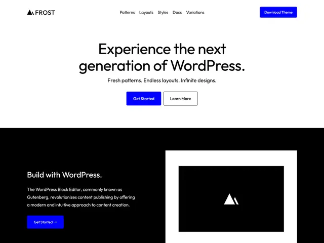 Frost theme screenshot from its WordPress.org listing