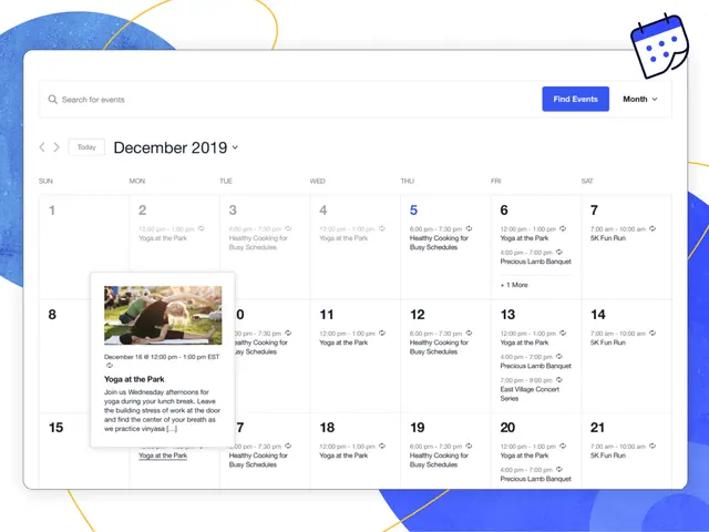 The Events Calendar screenshot from its WordPress.org listing