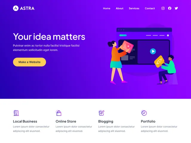 Astra theme screenshot from its WordPress.org listing
