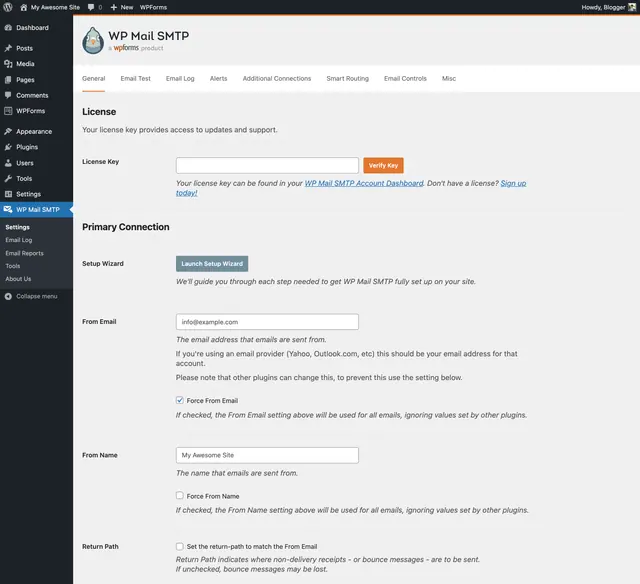 WP Mail SMTP screenshot from its WordPress.org listing