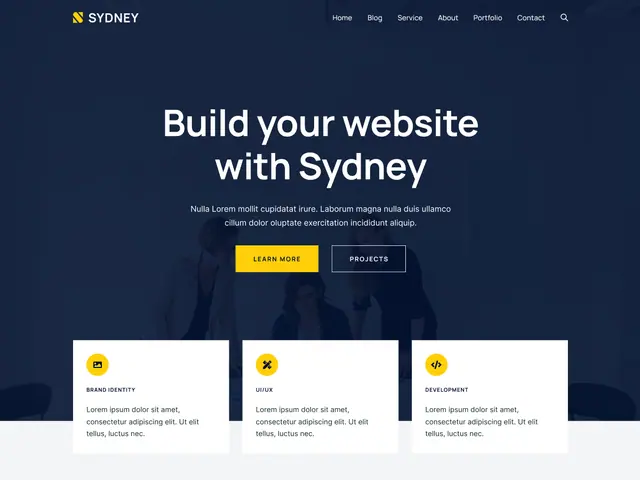 Sydney theme screenshot from its WordPress.org listing