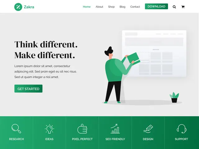 Zakra screenshot from its WordPress.org listing