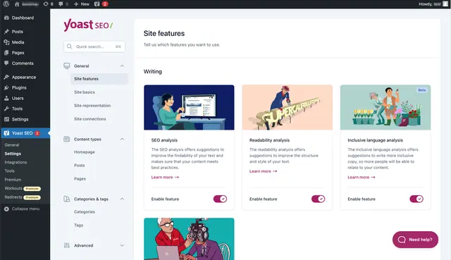 Yoast SEO screenshot from its WordPress.org listing